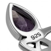 Amethyst Tiny Celtic Trinity Knot Pendant, p346